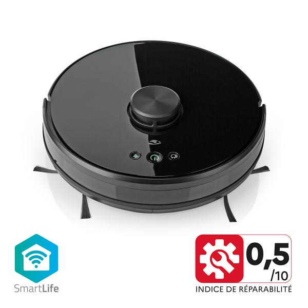 SmartLife Roboter-Staubsauger | Laser-Navigation | Wi-Fi | Kapazität Auffangbehälter: 0.6 l | Automatisches Laden | Maximale Betriebszeit: 2 Std | Schwarz | Android? / IOS