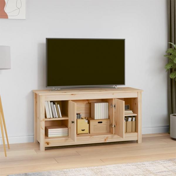 TV-Schrank 103x36,5x52 cm Massivholz Kiefer