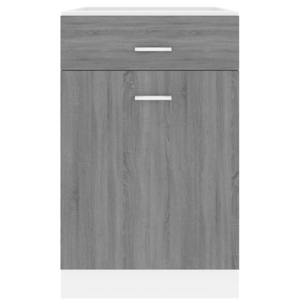 Unterschrank mit Schublade Grau Sonoma 50x46x81,5 cm