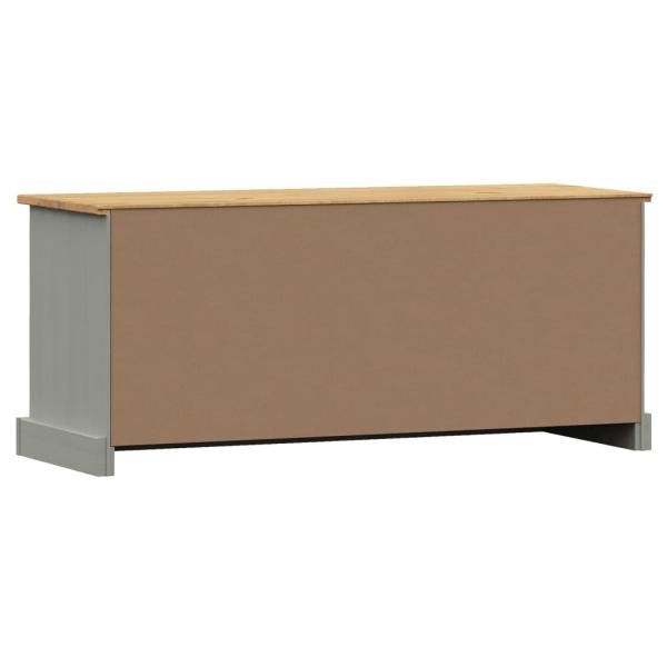 Schuhbank VIGO Grau 106x35x45 cm Massivholz Kiefer
