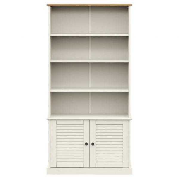 Bücherregal VIGO Weiß 85x35x170 cm Massivholz Kiefer