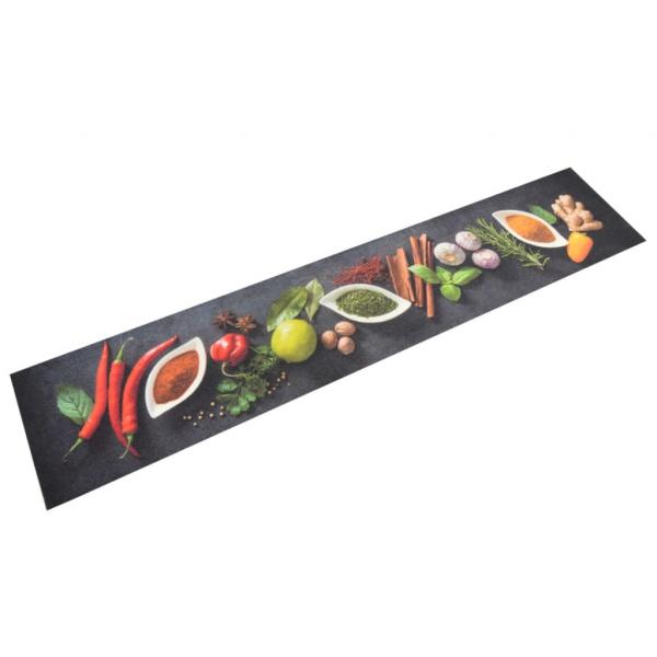 ARDEBO.de - Küchenteppich Waschbar Gewürze 60x300 cm Samt