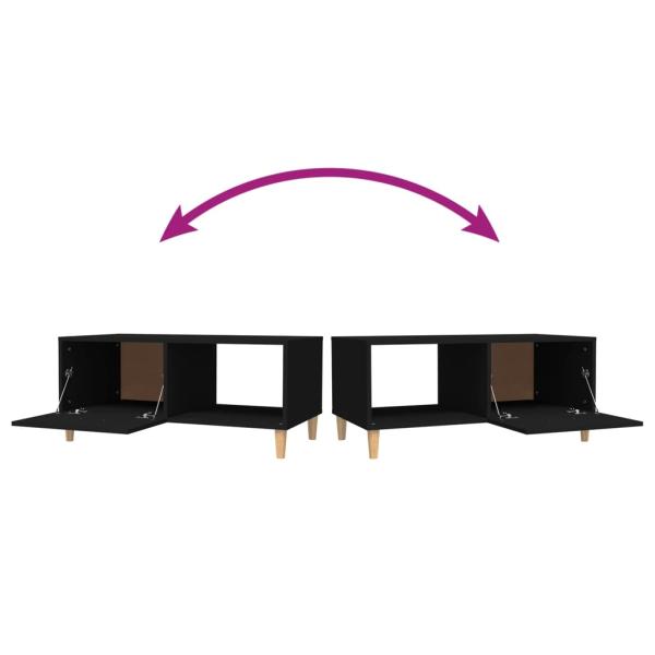 Couchtisch Schwarz 89,5x50x40 cm Holzwerkstoff