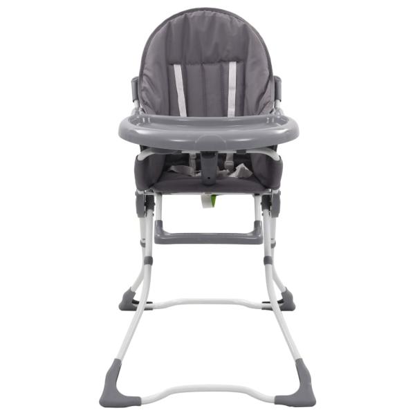 Baby-Hochstuhl Grau und Weiß 