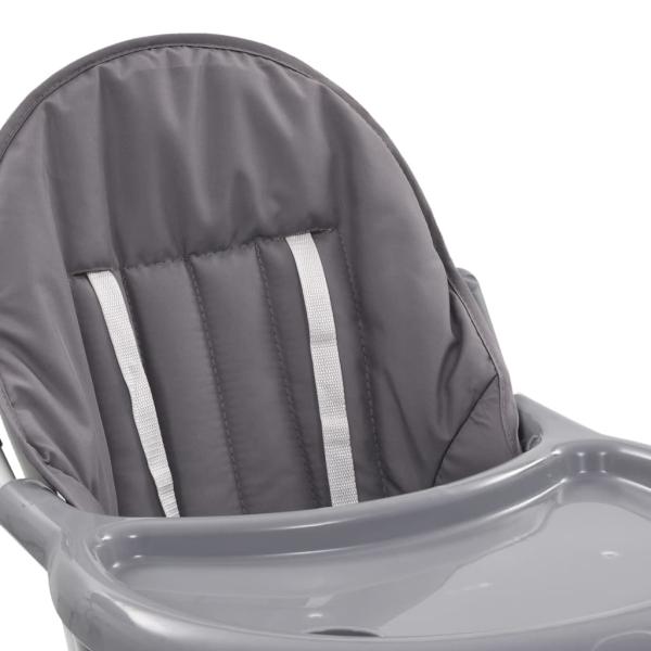 Baby-Hochstuhl Grau und Weiß 