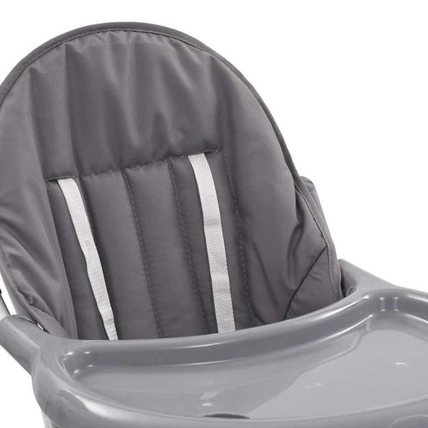 Baby-Hochstuhl Grau und Weiß 