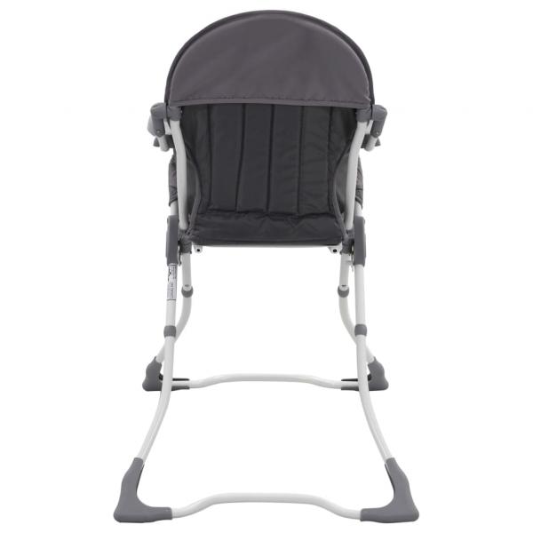 Baby-Hochstuhl Grau und Weiß 