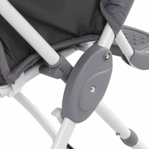 Baby-Hochstuhl Grau und Weiß 
