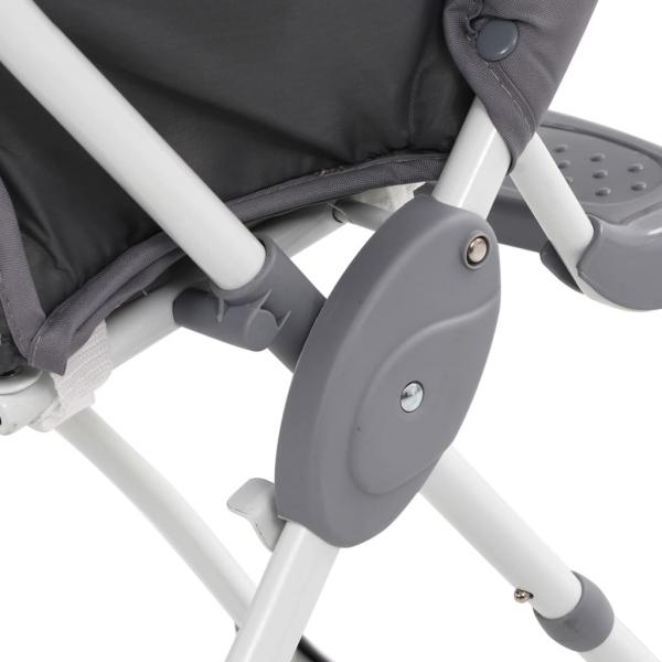Baby-Hochstuhl Grau und Weiß 