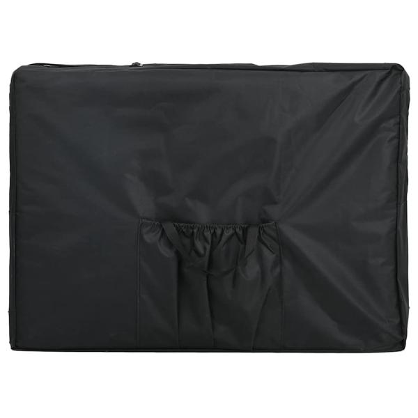 Massageliege Klappbar 4-Zonen mit Aluminiumgestell Schwarz