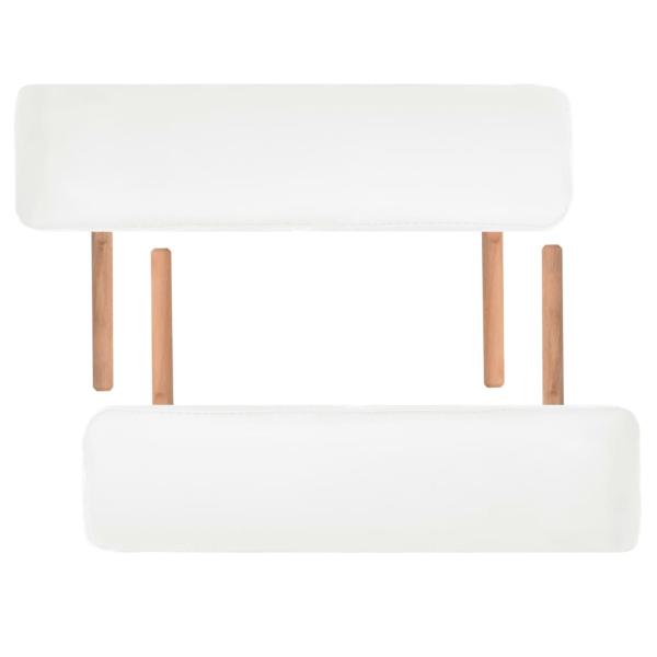 Massageliege 2-Zonen Klappbar 10 cm Sitz Weiß