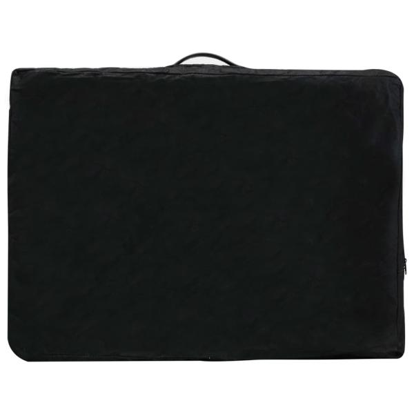 Massagetisch mit 4 Zonen Aluminiumrahmen Anthrazit 186×68 cm