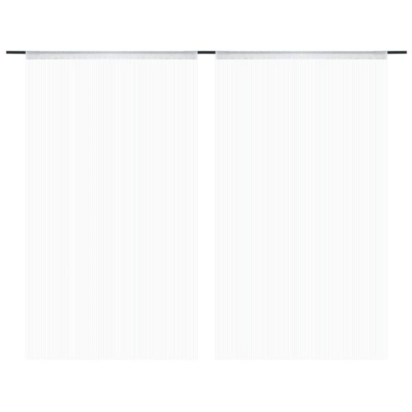 Fadenvorhänge 2 Stk. 140 x 250 cm Weiß