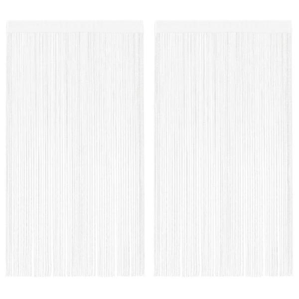 Fadenvorhänge 2 Stk. 140 x 250 cm Weiß