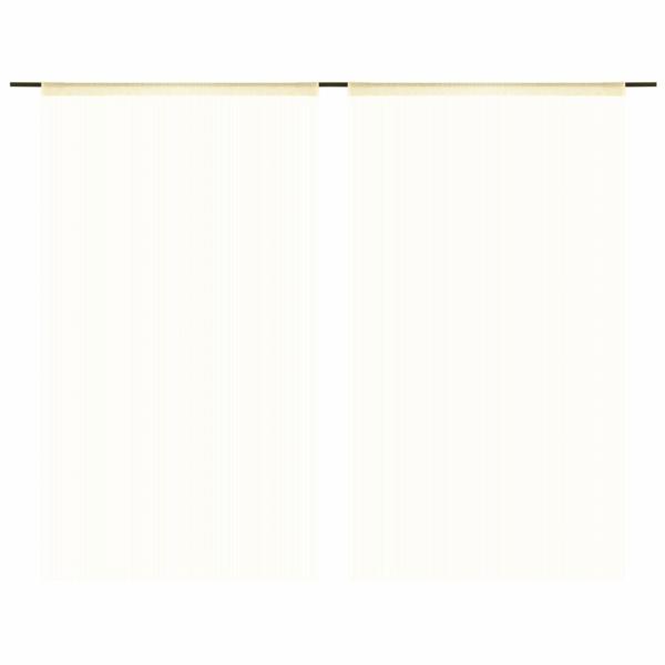 Fadenvorhänge 2 Stk. 140 x 250 cm Cremefarben