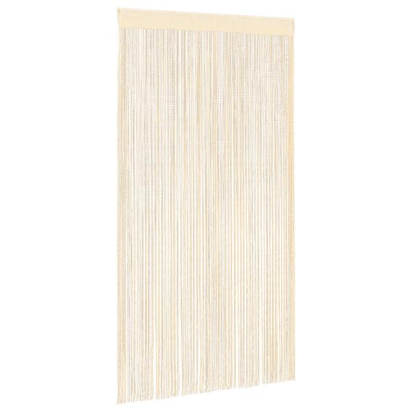 Fadenvorhänge 2 Stk. 140 x 250 cm Cremefarben