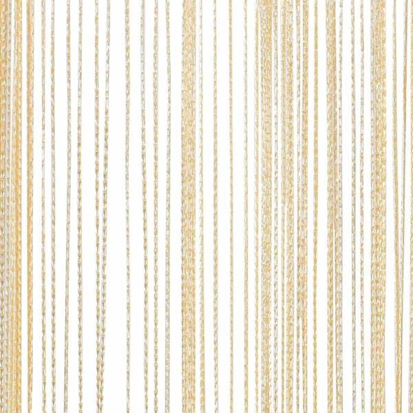 Fadenvorhänge 2 Stk. 140 x 250 cm Cremefarben