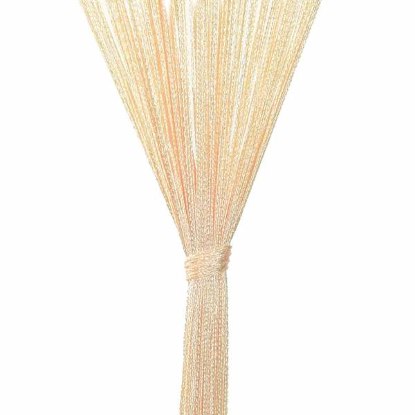 Fadenvorhänge 2 Stk. 140 x 250 cm Cremefarben