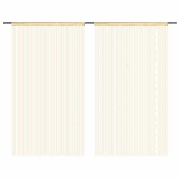 Fadenvorhänge 2 Stk. 100 x 250 cm Beige