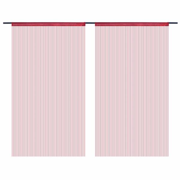Fadenvorhänge 2 Stk. 140 x 250 cm Burgunderrot