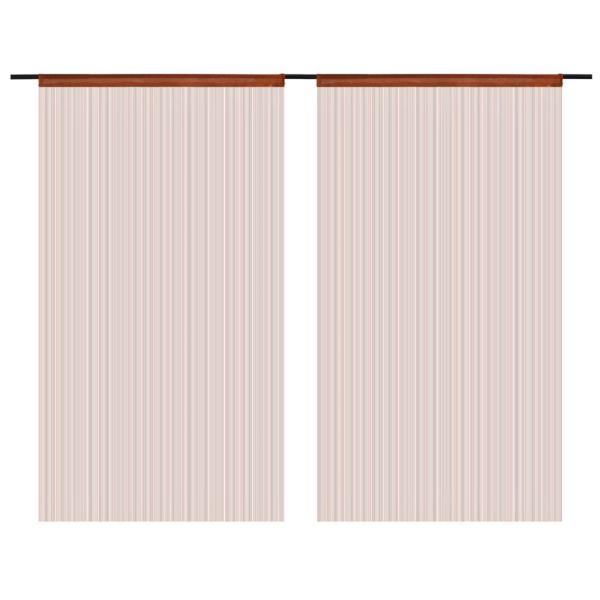Fadenvorhänge 2 Stk. 100 x 250 cm Braun