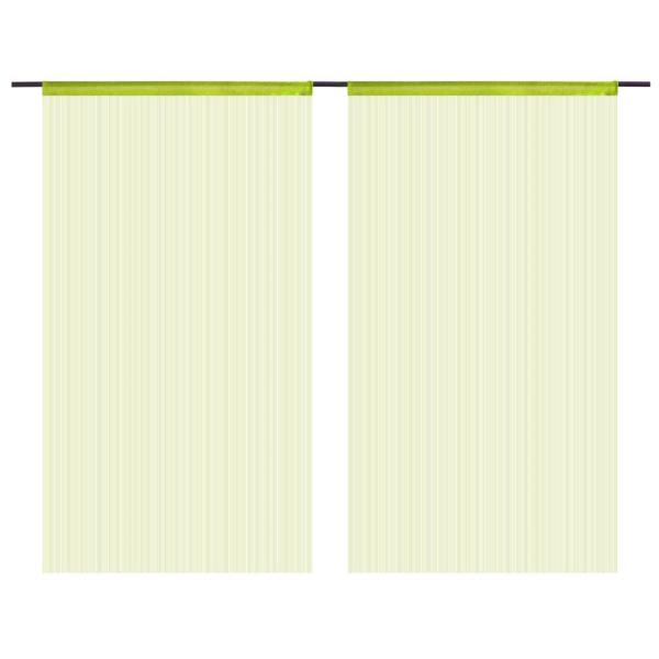 Fadenvorhänge 2 Stk. 100 x 250 cm Grün