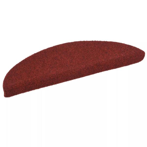 ARDEBO.de - 15 Stk. Selbstklebende Treppenmatten Nadelvlies 56x17x3cm Rot