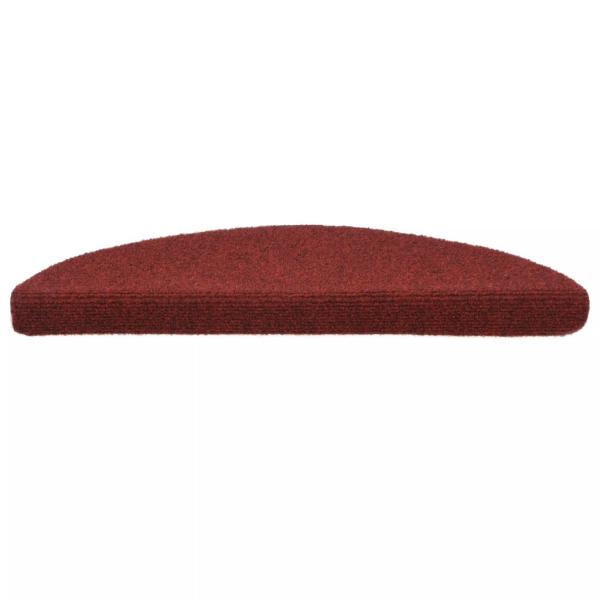 Stufenmatten Selbstklebend 15 Stk. 56x17x3 cm Bordeauxrot Halbrund