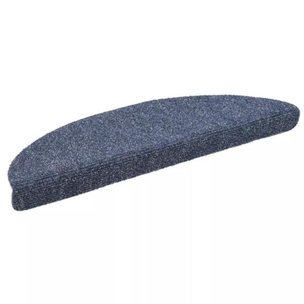 ARDEBO.de - 15 Stk. Selbstklebende Treppenmatten Nadelvlies 56x17x3cm Blau