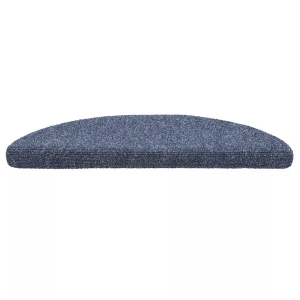 Stufenmatten Selbstklebend 15 Stk. 56x17x3 cm Blau Halbrund
