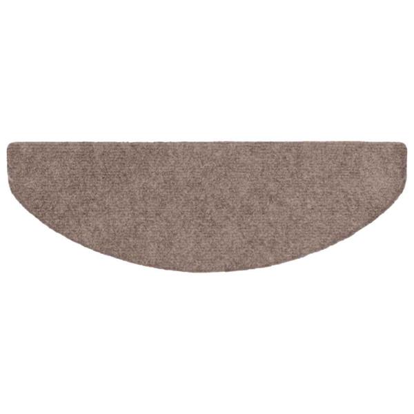 15-tlg Selbstklebende Treppenmatten Nadelvlies 65x21x4cm Braun