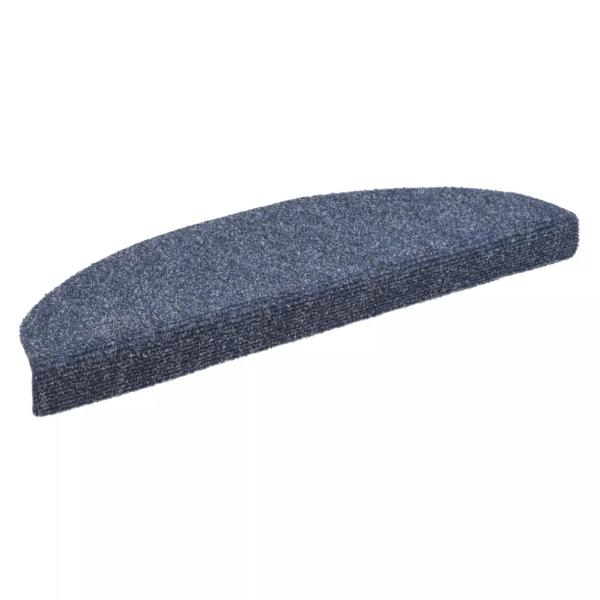 ARDEBO.de - 15-tlg Selbstklebende Treppenmatten Nadelvlies 65x21x4cm Blau