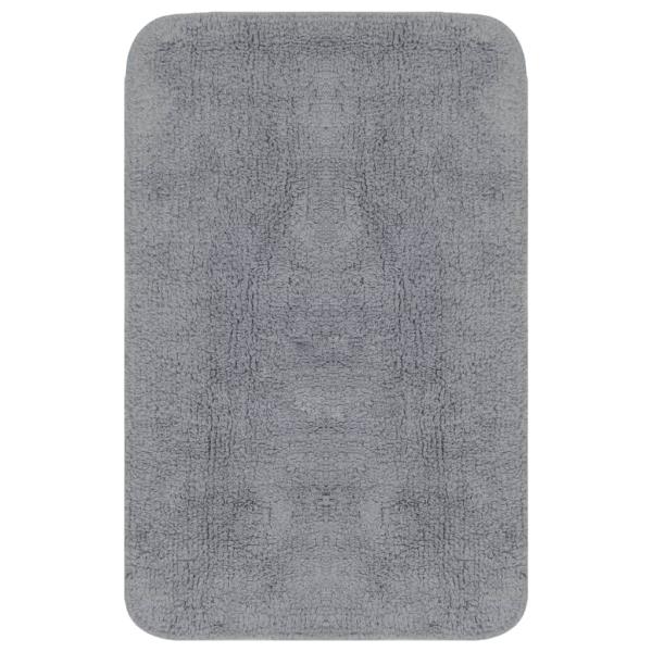 Badematten-Set 3-tlg. Stoff Grau