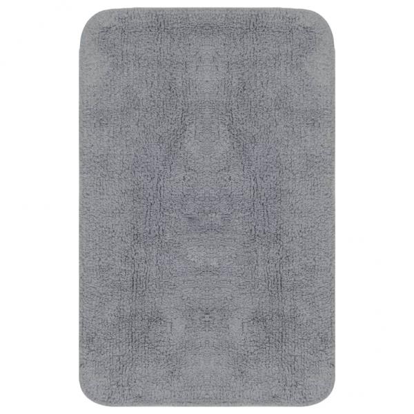 Badematten-Set 3-tlg. Stoff Grau