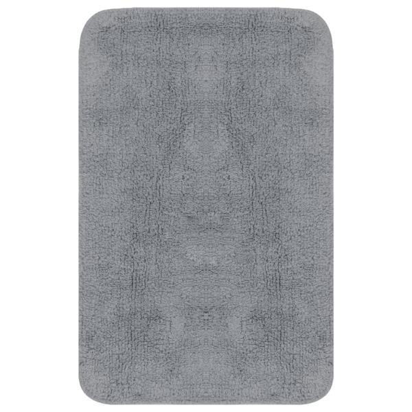 Badematten-Set 3-tlg. Stoff Grau