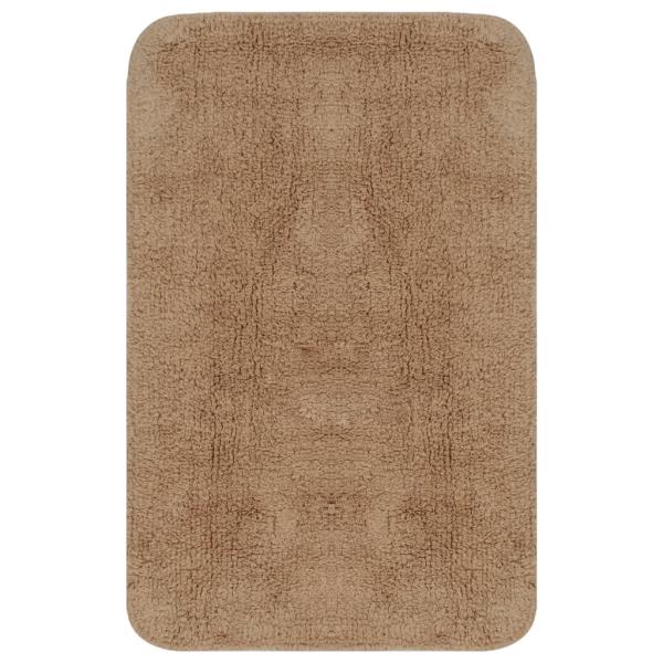 Badematten-Set 3-tlg. Stoff Beige