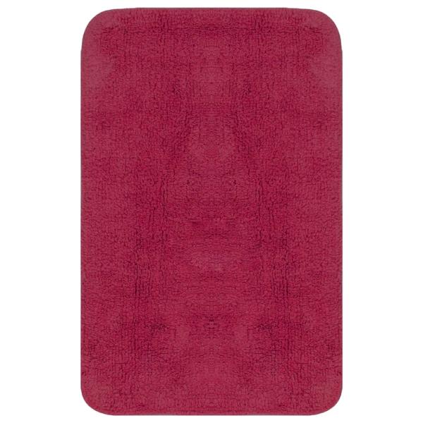 Badematten-Set 3-tlg. Stoff Fuchsia