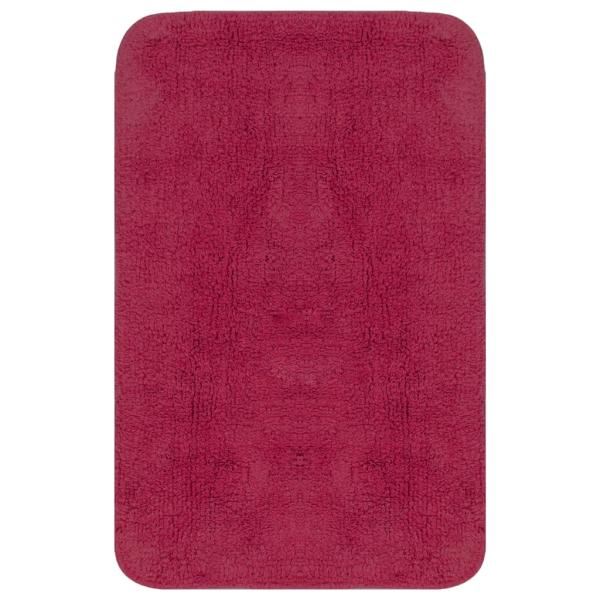 Badematten-Set 3-tlg. Stoff Fuchsia