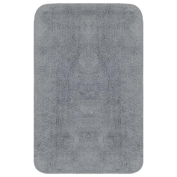 Badematten-Set 2-tlg. Stoff Grau