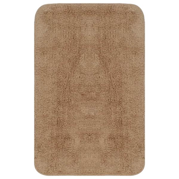 Badematten-Set 2-tlg. Stoff Beige