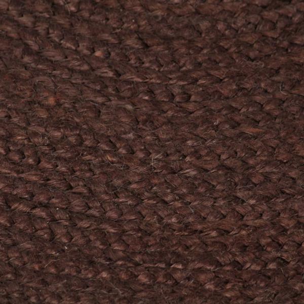 Teppich Handgefertigt Jute Rund 90 cm Braun
