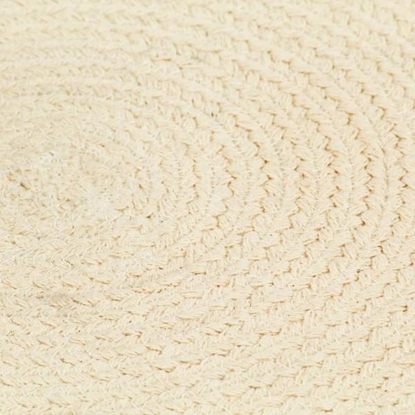 Tischsets 4 Stk. Uni Natur 38 cm Rund Baumwolle 