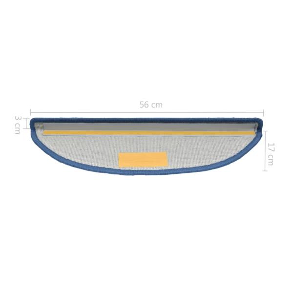15 Stk. Treppenmatten Blau 56 x 17 x 3 cm