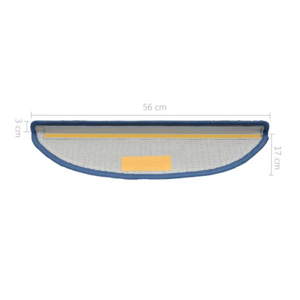 15 Stk. Treppenmatten Blau 56 x 17 x 3 cm