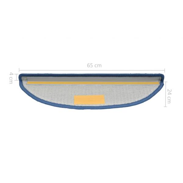 15 Stk. Treppenmatten Blau 65 x 24 x 4 cm