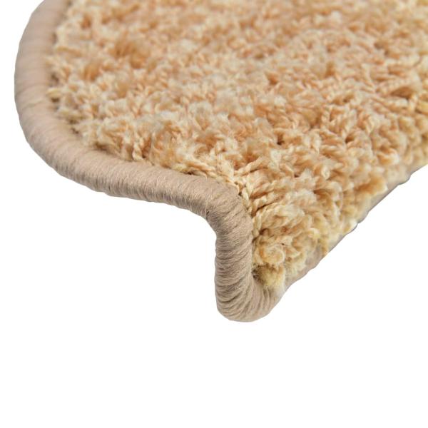 Stufenmatten 15 Stk. 56x17x3 cm Creme Halbrund