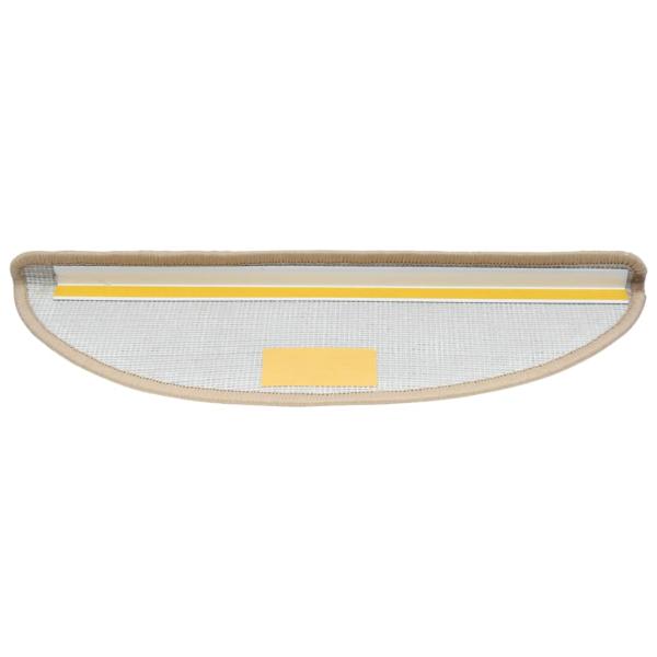 Stufenmatten 15 Stk. 56x17x3 cm Creme Halbrund