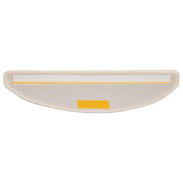 Treppenmatten 15 Stk. Weiß 56x17x3 cm