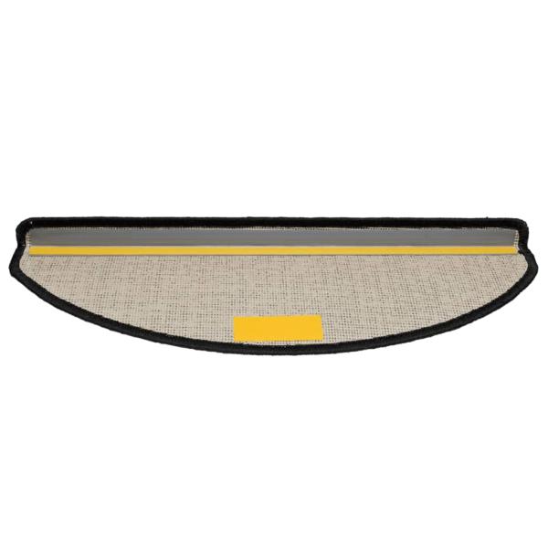 Treppenmatten 15 Stk. Schwarz 65x21x4 cm