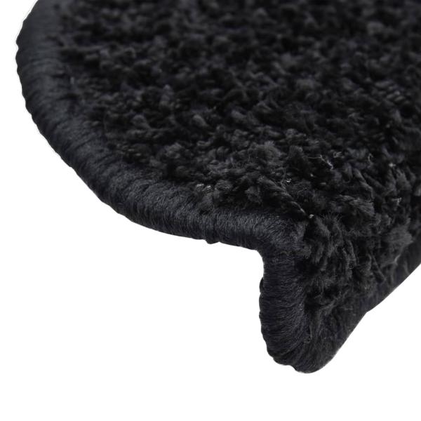Stufenmatten 15 Stk. 65x21x4 cm Schwarz Halbrund Groß